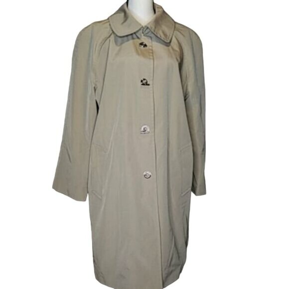 Vintage Fog by London Fog Full Length Trench Coat Sz XL Beige 90's Y2K - Picture 1 of 4